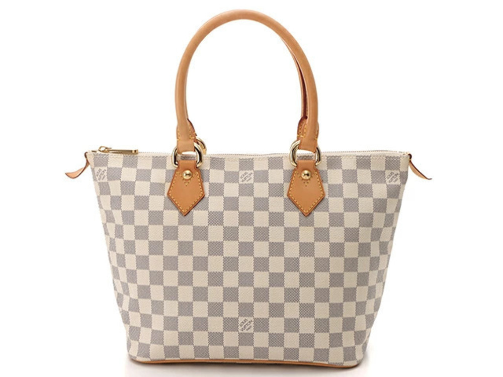 LOUIS VUITTON Saleya Handbag Damier Azur White